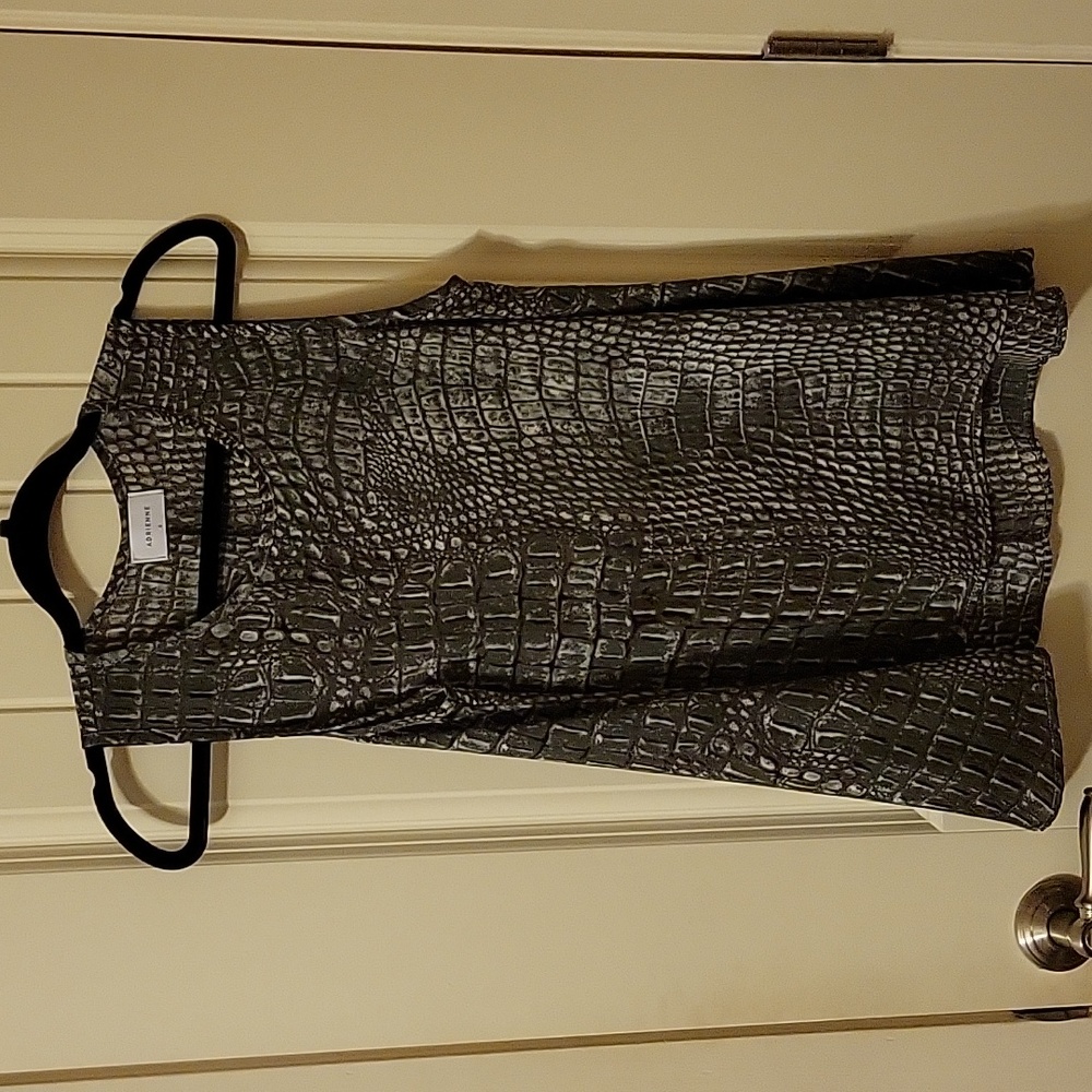 Adrienne Alligator Print Top